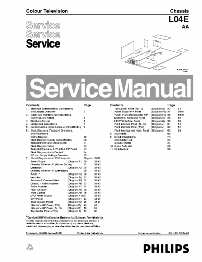 philips 29PT5408 SERVICE MANUAL